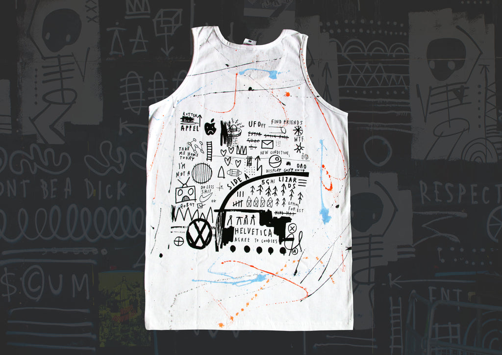 Wearable Art - Hand Finished White Vest S/M