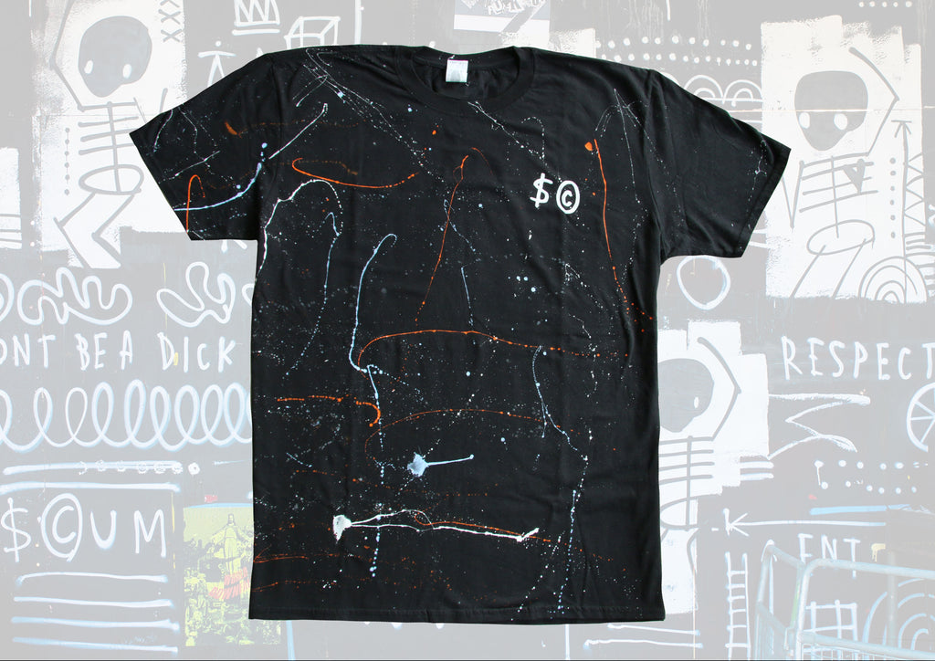 Wearable Art - Hand Finished Black T-Shirt XL/ XXL