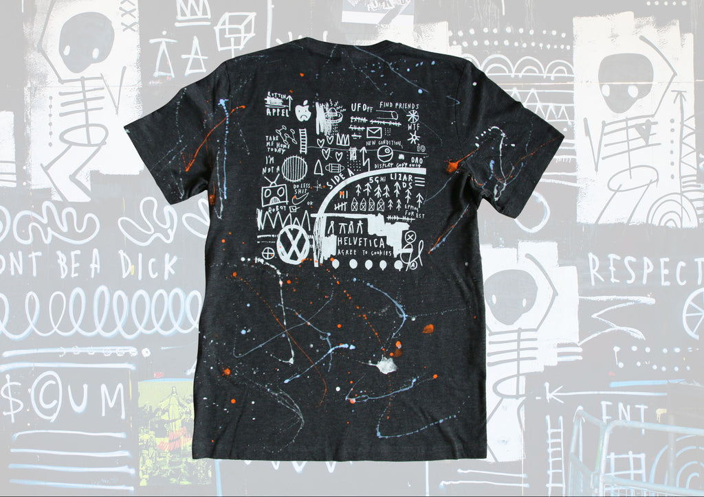 Wearable Art - Hand Finished Grey T-Shirt L/XL