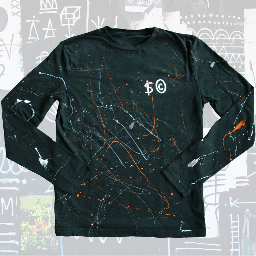 Wearable Art - Hand Finished Dark Green Longsleeve S/M