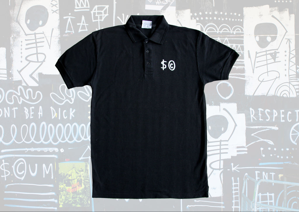Wearable Art - Black Polo Shirt M/L